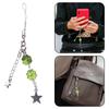 Eye Catching Mobile Phone Charm Lanyard Beaded Star Embellishment Keychain Keyring Bag Accessory for Fashion Enthusiasts