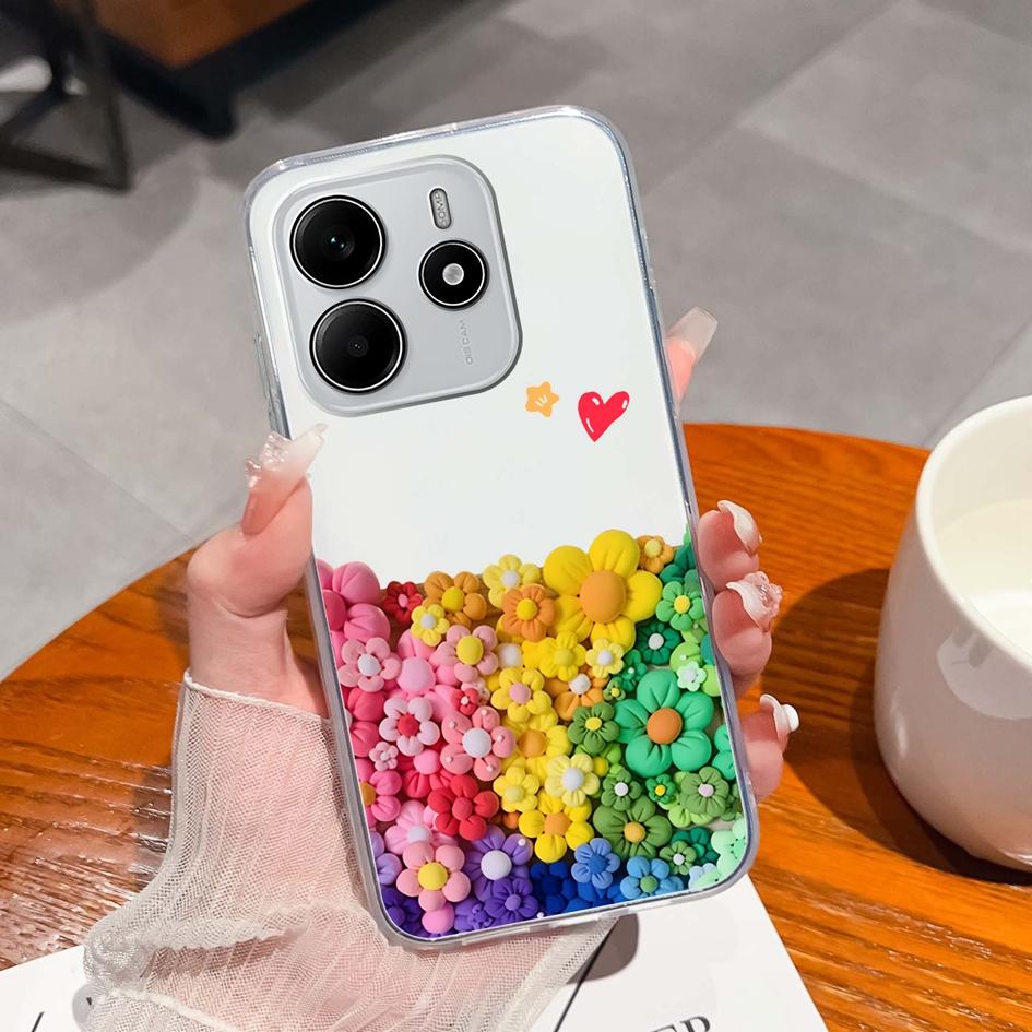 Забавные черные задние крышки для кота для Redmi Note 14 Pro Plus A3 K80 Pro A4 14R новый чехол для телефона эстетический дизайн жидкий силиконовый мягкий корпус для Redmi бампер