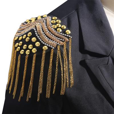 Костюм Платье Плечо Цветок Ювелирные Изделия Металл Бриллиантовые Украшения Костюмы Кисточка Эполет Аксессуары Обувь Одежда Аппликация