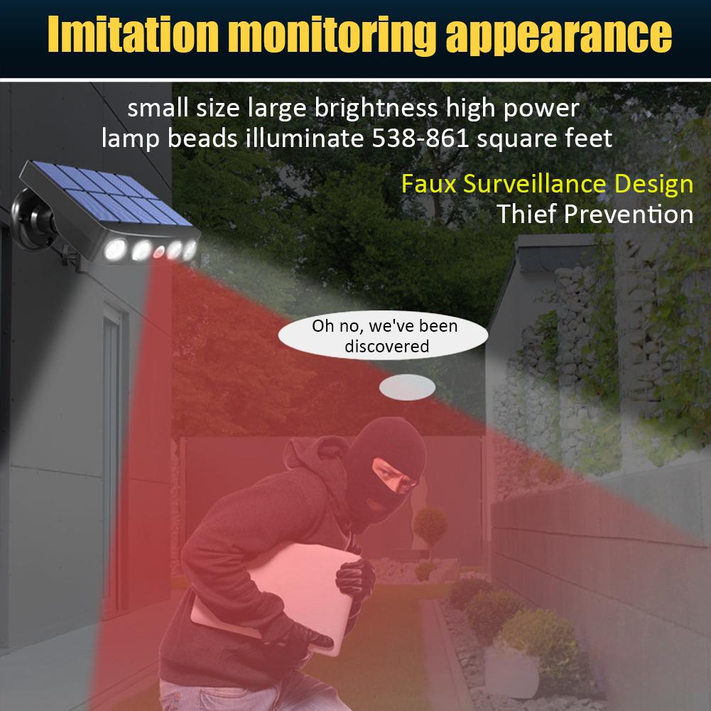 Мощные солнечные светодиодные фонари безопасности для наружного декора, датчик движения, 3 режима, уличный водонепроницаемый светильник, настенный ночной рабочий светильник для сада