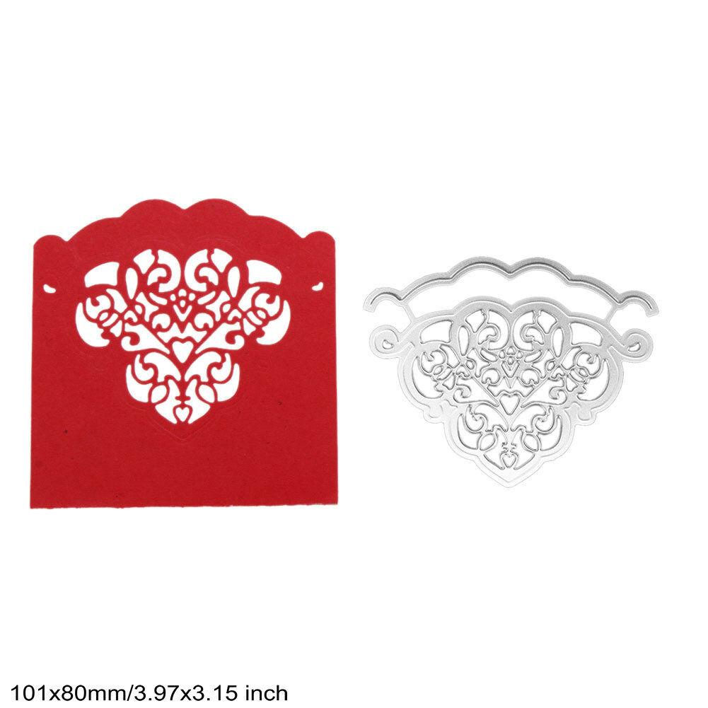 Цветок Сердце Стрелка Кружева Трафареты Металлический Трафарет DIY Скрапбукинг Альбом Бумажная Карта Тиснение Ремесло Высечки Рамка