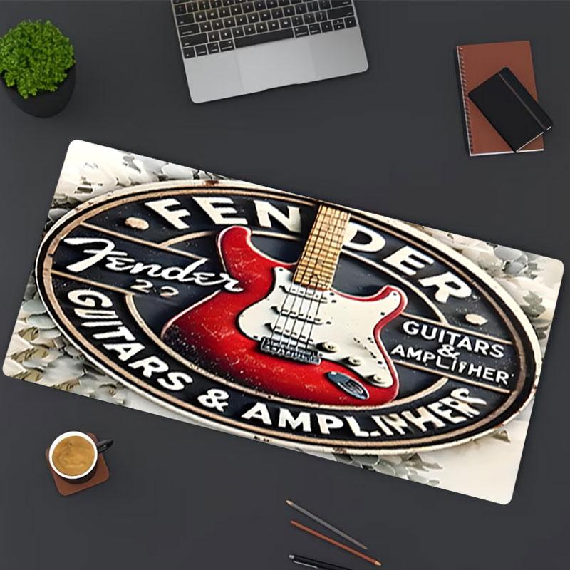 Fender Print Mouse Pad, for Keyboard Pad Laptop PC Mat for Office Home Use, Desk Decor, Perfect Birthday Gift for Gamers
