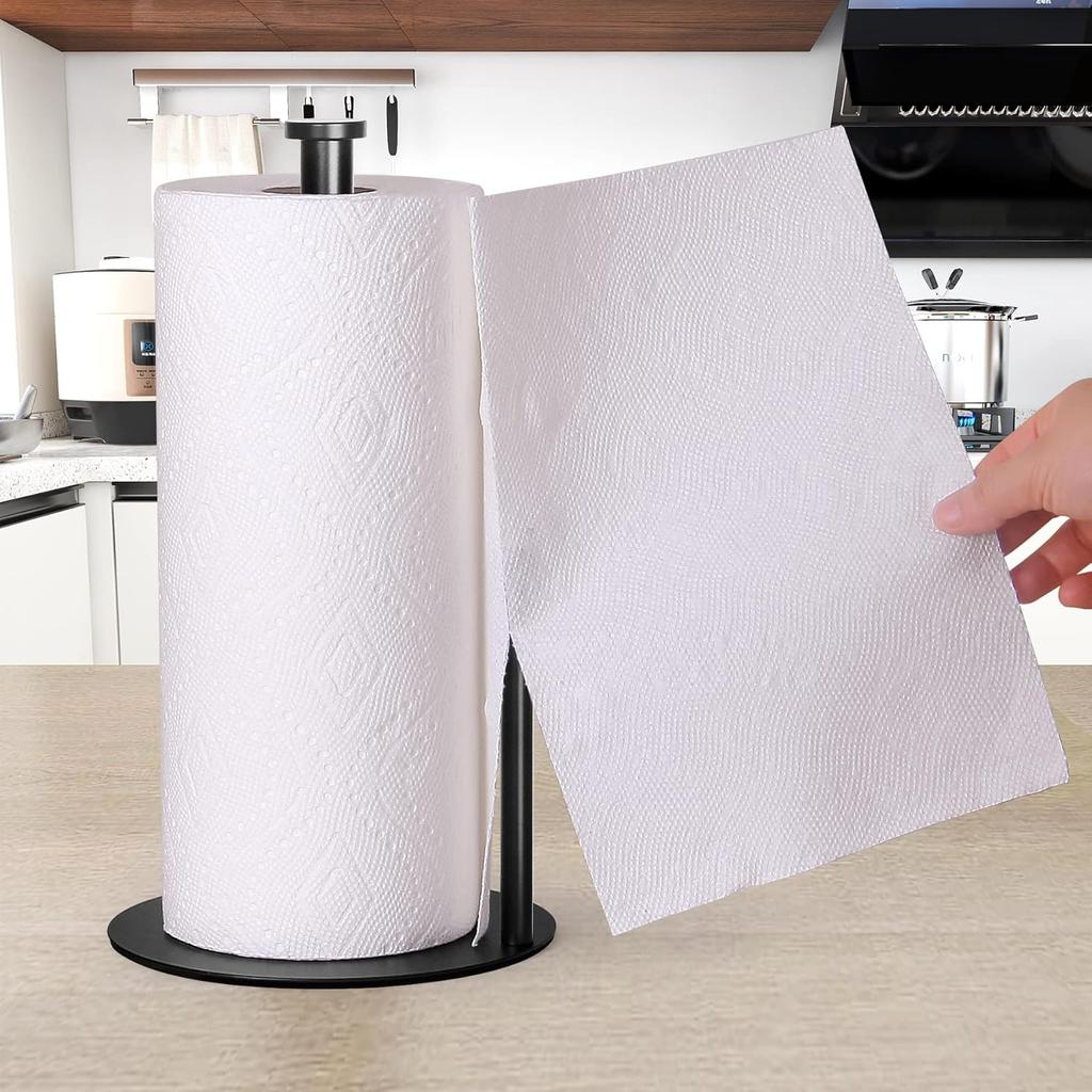 Kitchen Roll Paper Holder Countertop Stainless Steel Paper Holder With Anti-slip Base Roll Paper Dispenser for Household Kitchen