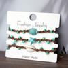 Noter 3Pcs Ladies Sea Creature Charm Bracelet Set Handmade Braided Starfish Shell Turtle Braslet Summer Beach Vacation Jewelry