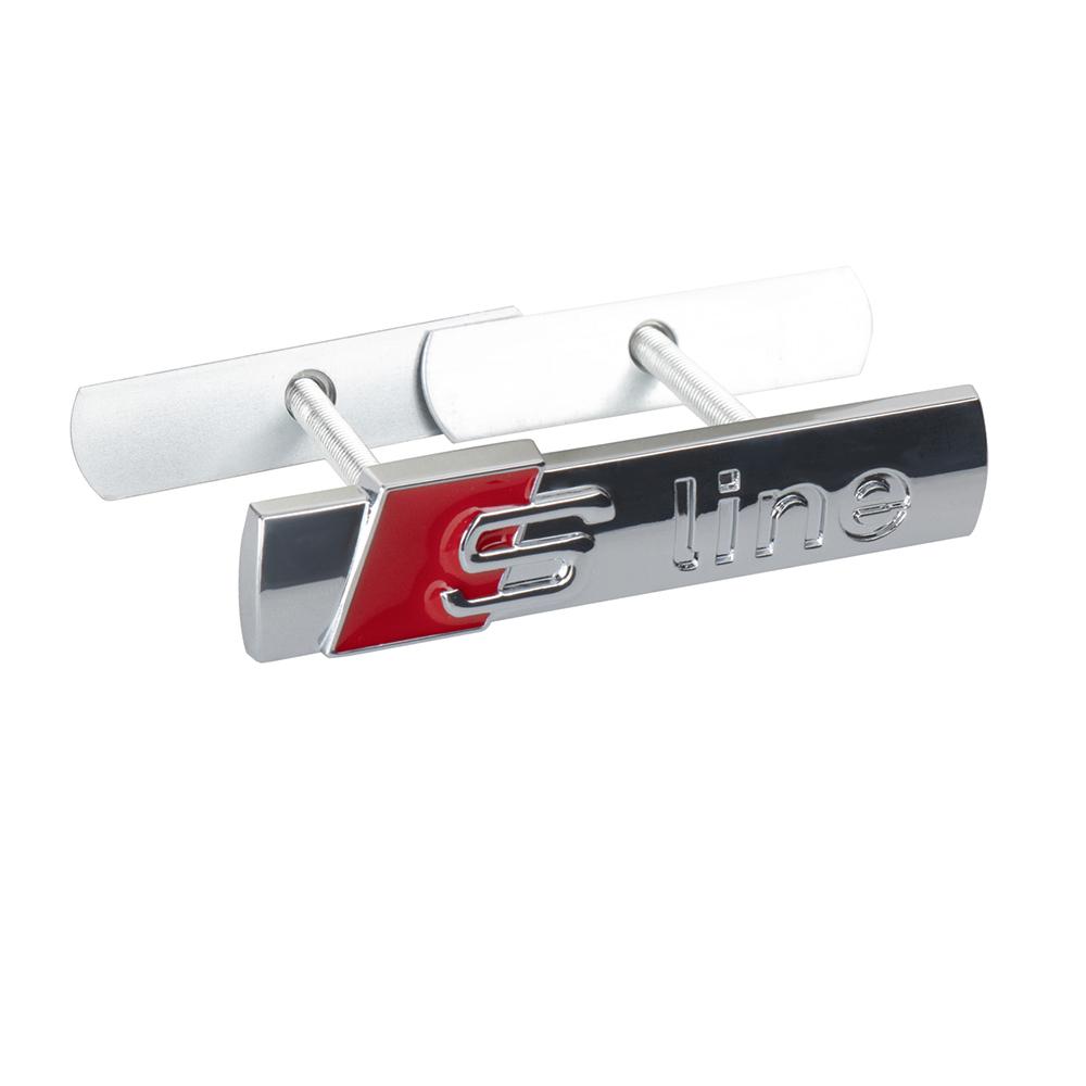 Car Logo Front Grille Hood Emblem Cover Badge Sticker Accessories For Audi Sline S7 S8 SQ5 S3 A1 A3 A4 A5 A6 Q3 Q5 Q7 B8 valve