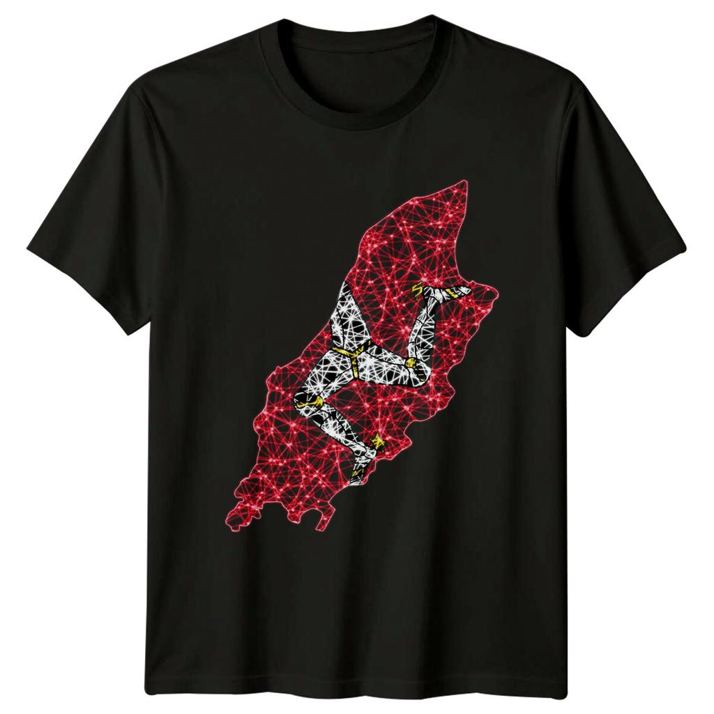 Isle Of Man Map Landmark Mens T-Shirt Womens Tee Graphic Unisex Top