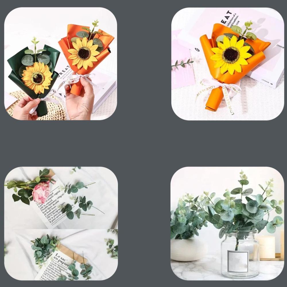 32 см шелковый букет растений имитация поддельной ветки эвкалипта свадебный декоративный аксессуар