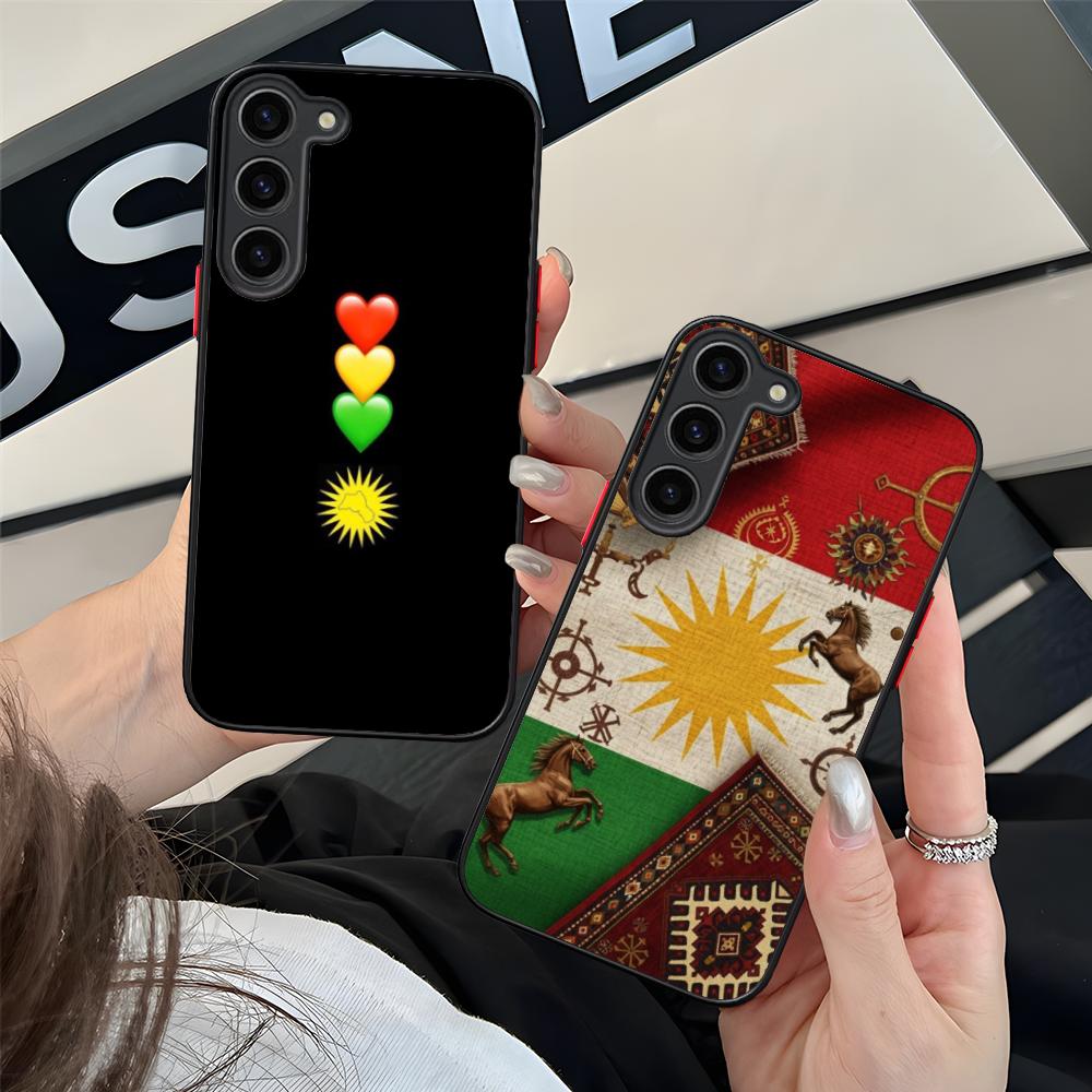 Силиконовый чехол для мобильного телефона с флагом Курдистана для Samsung Galaxy S26 S25 S24 S23 S22 S21 Plus FE Ultra Цветная обложка