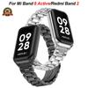 Ремешок из нержавеющей стали для умного браслета Xiaomi Band 8 Active, аксессуары для ремешка умных часов, металлический браслет, защитный чехол для Mi Band 8 Active
