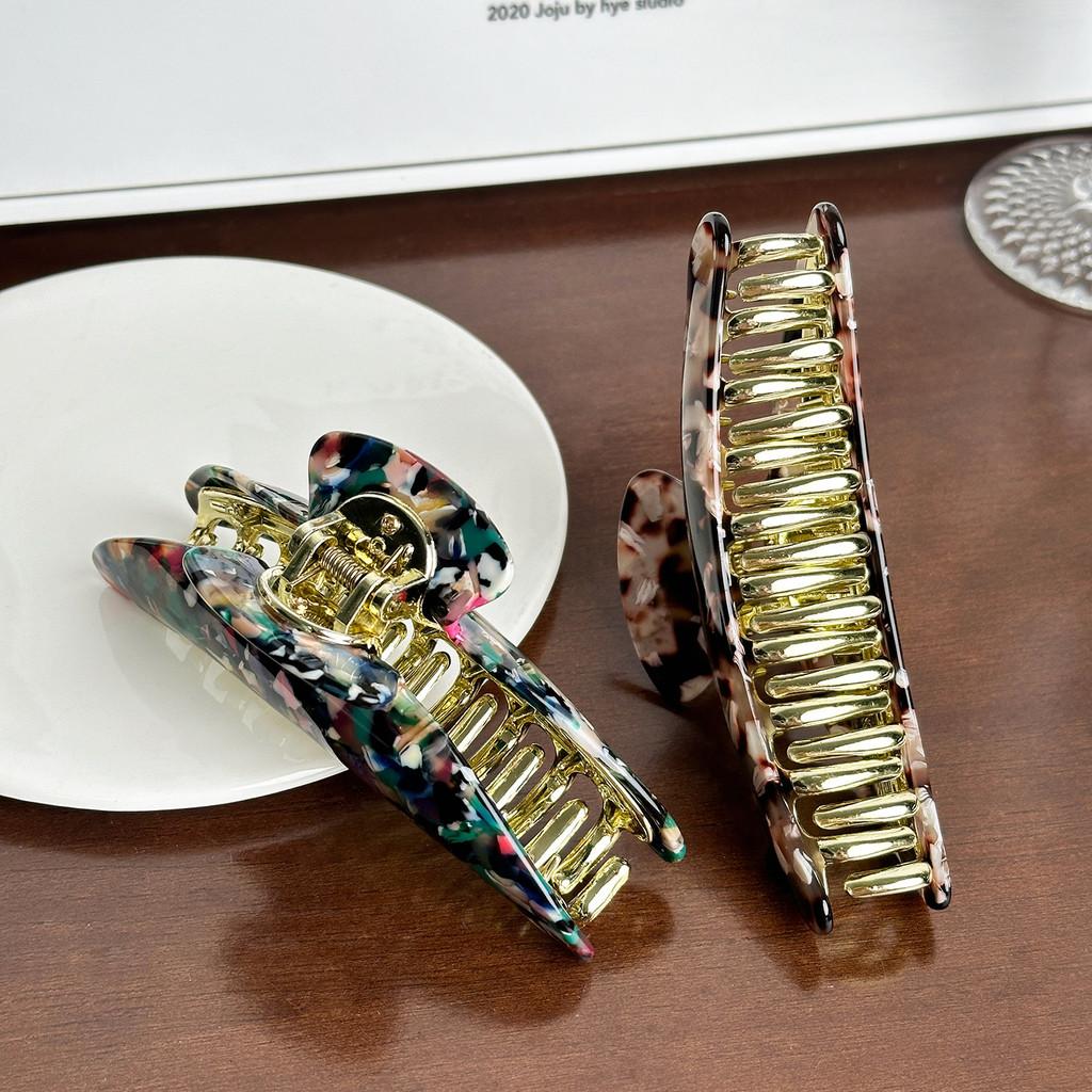 Большие уникальные заколки-крабы для волос из высококачественного ацетата для женщин