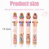Creative Kawaii Capybara 10 Multicolored Pens Cute Cartoon Ballpoint Pen School Office Supplies Student Stationery Gifts