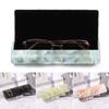 Sun Glasses Box Portable Waterproof PU Marble Pattern Glasses Box Eyeglasses Case Strong Magnet