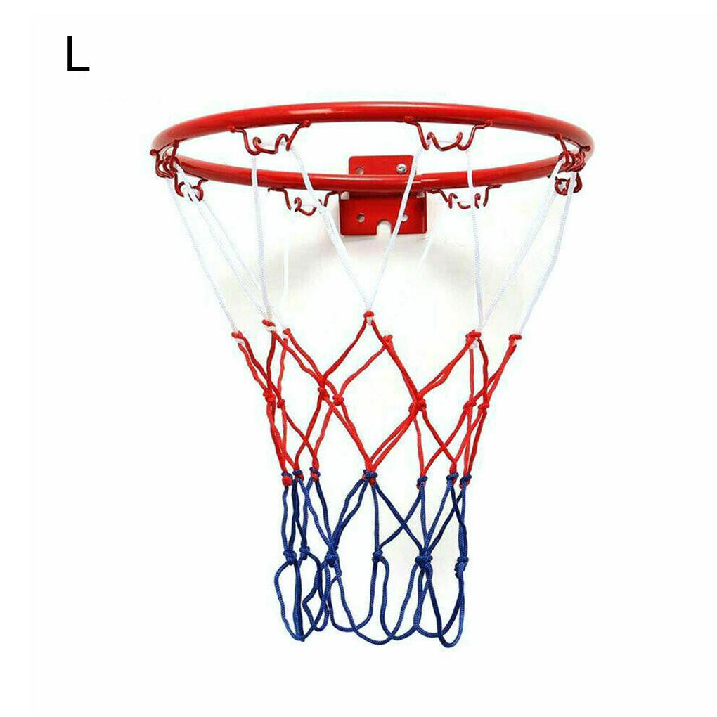 Steel Boys Girls Basketball Hoop Portable Weatherproof Rim Indoor Outdoor Kindergarten Wall-mounted Net with 8 Mounting Screws