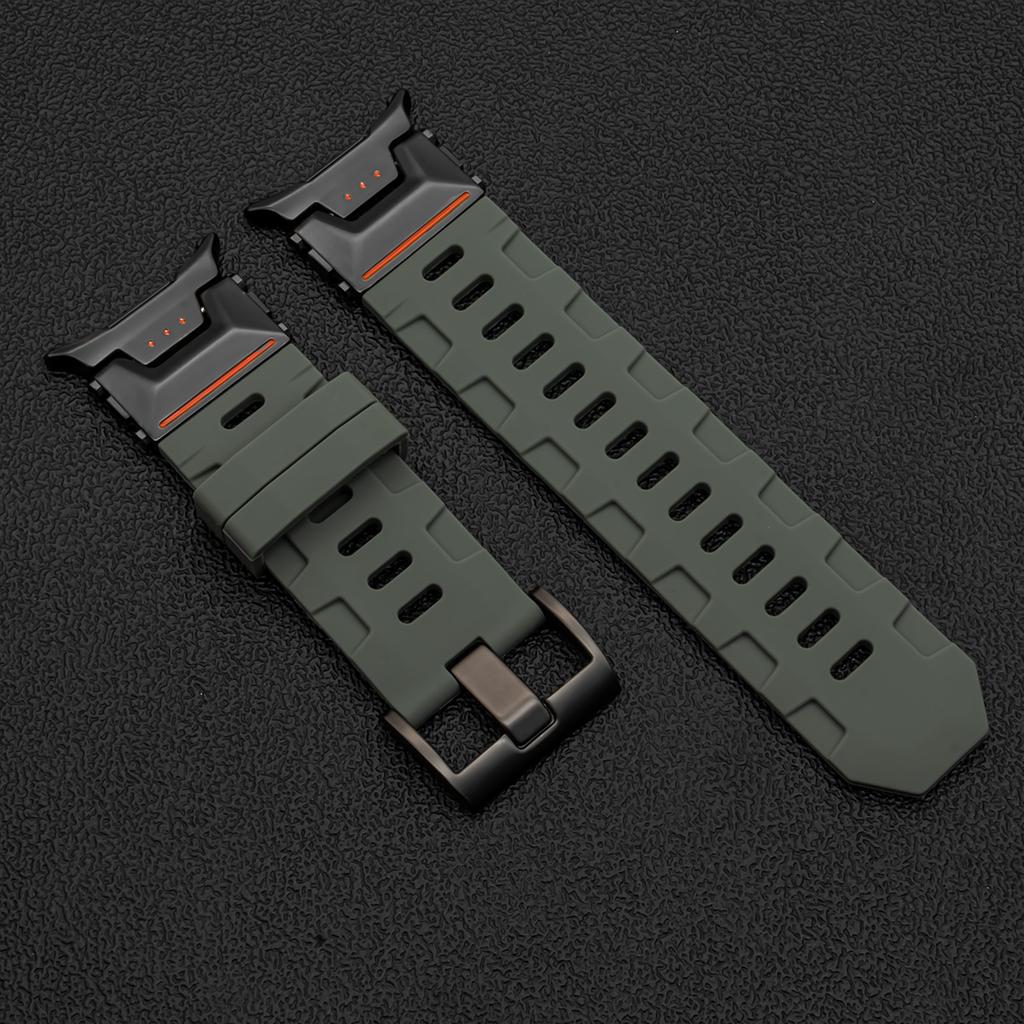 Мягкий силиконовый ремешок-петля для Samsung Galaxy Watch Ultra 47 мм, роскошный мужской спортивный ремешок Galaxy Ultra 2025, браслет с изогнутым концом без зазора