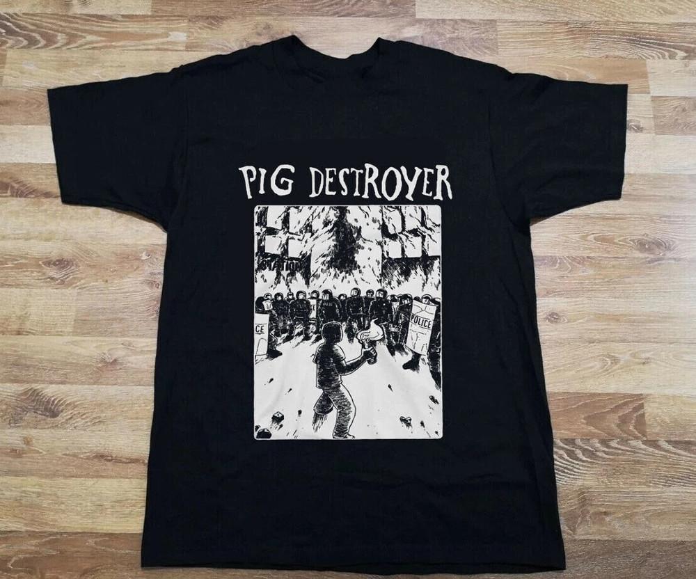 Подарок для фаната группы Pig Destroyer на гастролях Черная хлопковая футболка Унисекс