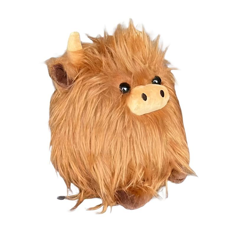 Игрушка Плюшевая Шотландская Корова Хайленд Милое Мягкое Животное Подвеска Супер Мягкая Игрушка Кукла Аксессуары для Рюкзака Рождественский Подарок