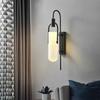 Retro luxury indoor glass LED wall lights living room dining room wall lights hotel corridor lighting black/gold bedroom lamps