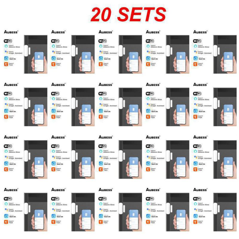 Tuya WiFi Smart Door Sensor Wireless Magnetic Sensor Door Window Open Closed Detectors Автоматизация Домашняя безопасность через Alexa Home