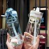 Handle Sports Water Bottle 500/650ml Drinkware Portable Plastic Transparent Water Bottle  Men Women