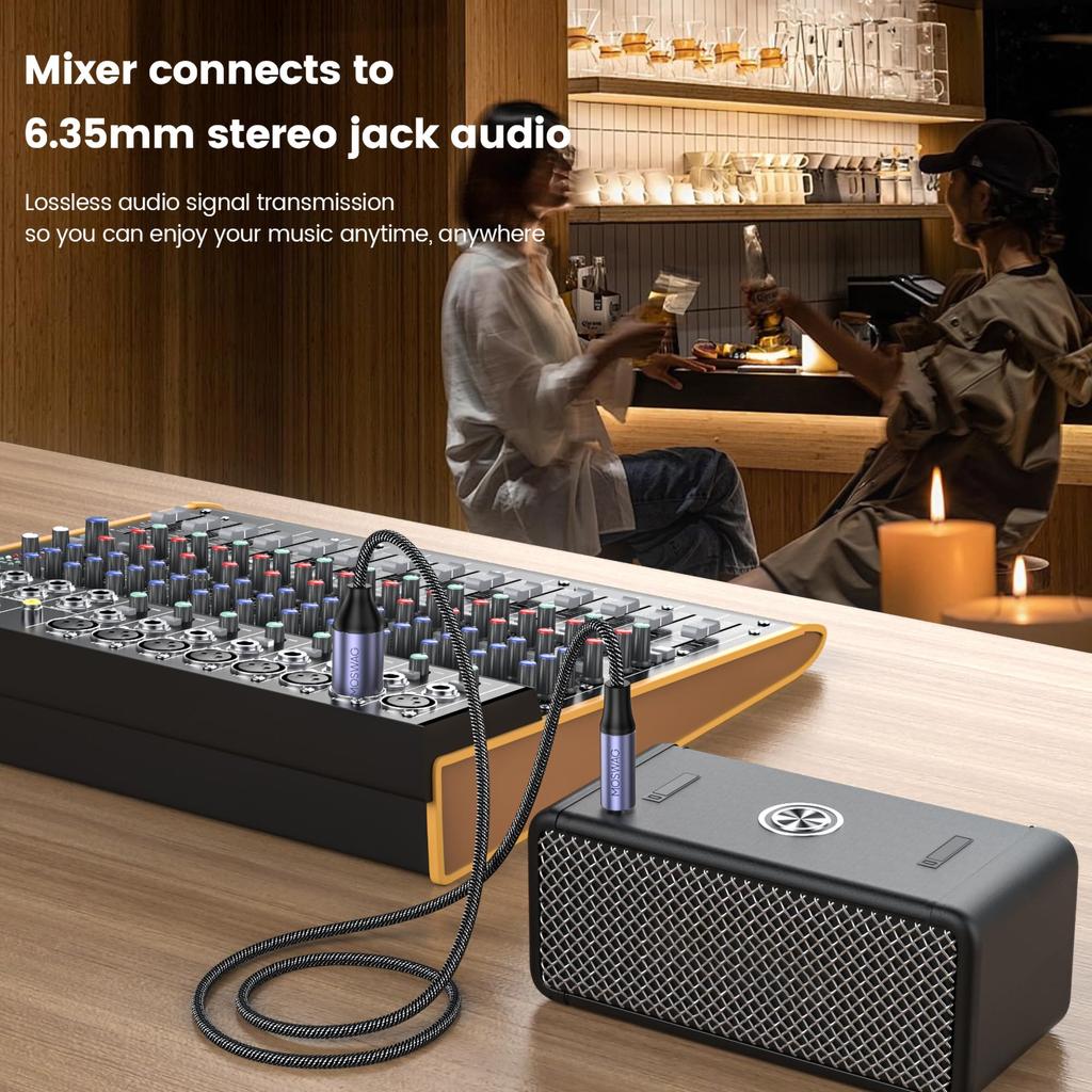 MOSWAG XLR-штекер - XLR-штекер - штекер аудио-штекер - микрофонный XLR-штекер кабель для электропроводки 6,35 мм, кабель 6,35 мм, гитара 6,35 мм, пианино,