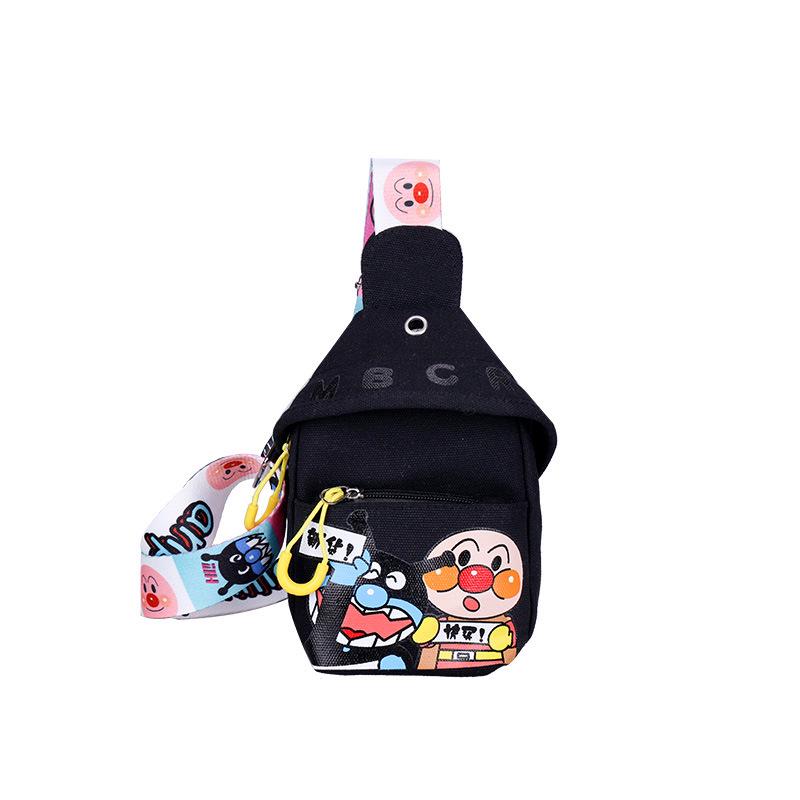 Anpanman Parent-Child Canvas Crossbody Bag - Fashionable Cartoon Design for Women and Students