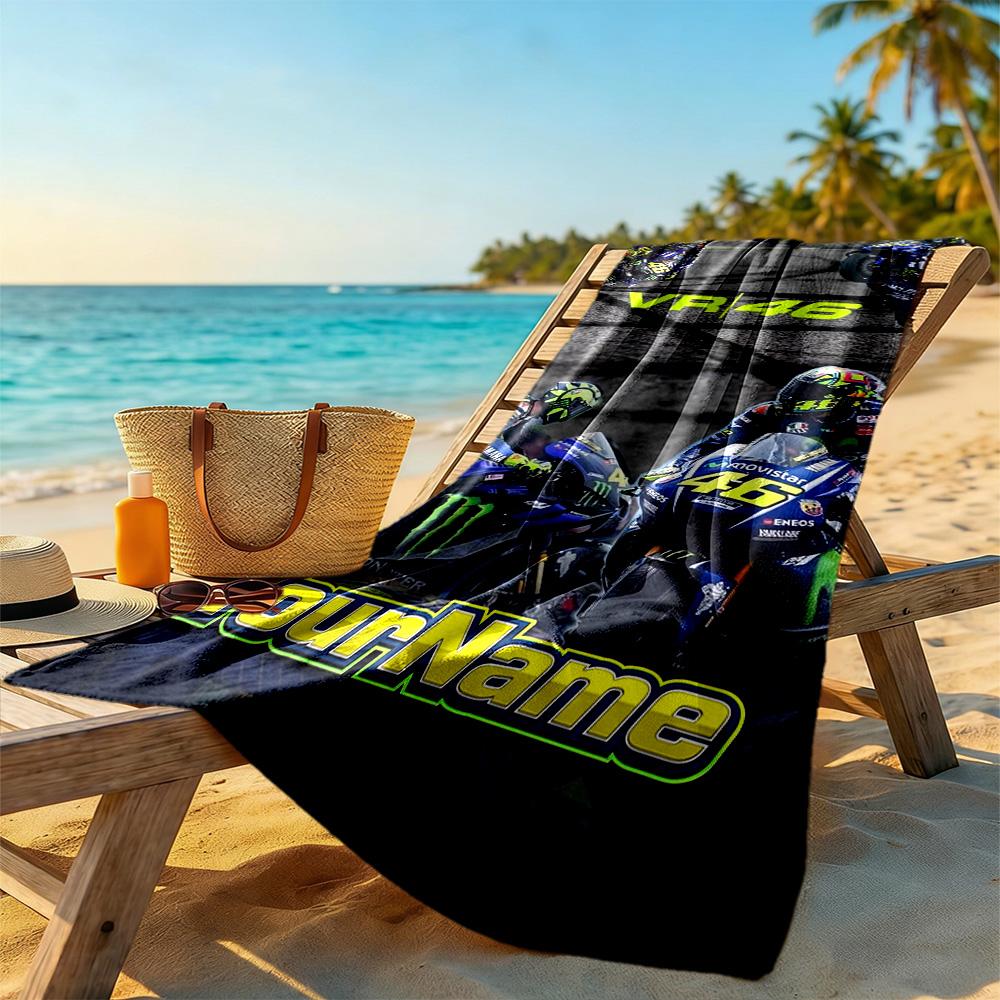Doctor46 Personalized Text Beach Towel Super Soft Absorbent For Beach Bathroom Outdoor Swimming Pool Camping Picnic Yoga Diving Vacation Accessories