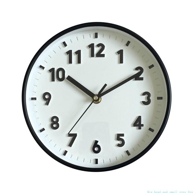 Modern Simple Wall Clock 8 Inch Candy Color Silent for Time Clocks Ornament for Home Bedroom Dormitory Living Room Children