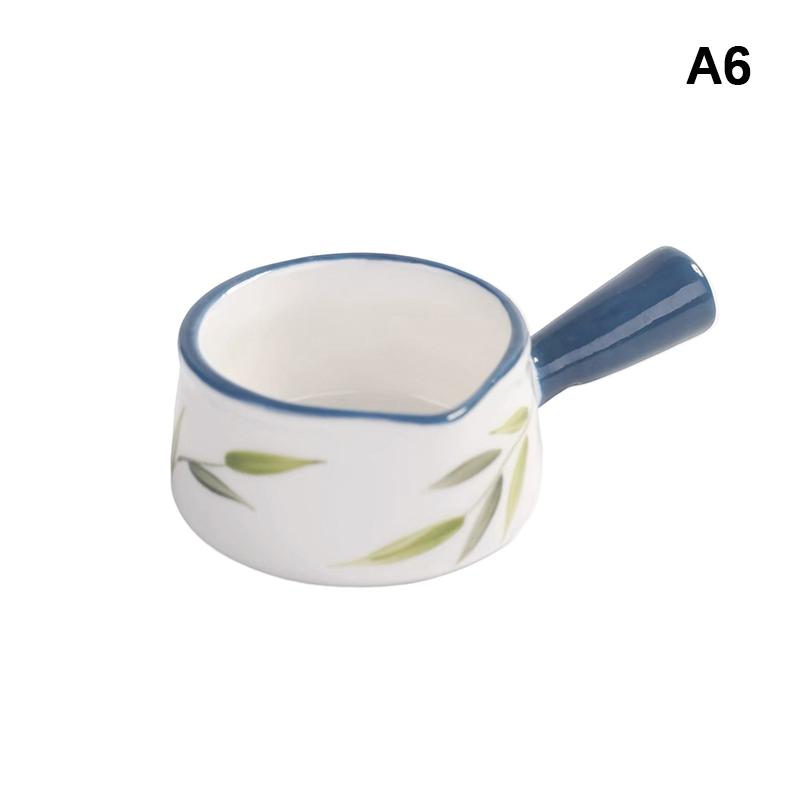 Мини керамическая чашка для молока, кувшин для сливок, многофункциональная тарелка для приправ, маленький кофейник, уксус, соус с ручкой