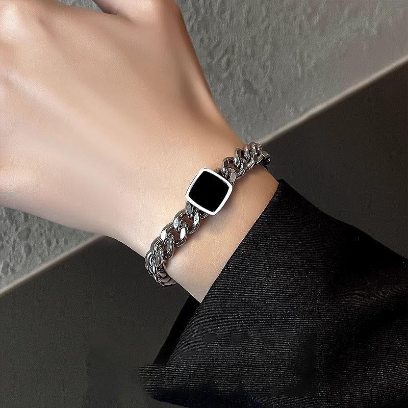 Bracelet Men's Titanium Steel Does Not Fade, High-end Sense Versatile Hip-hop Jewelry Women's Simple Personality Retro Accessories