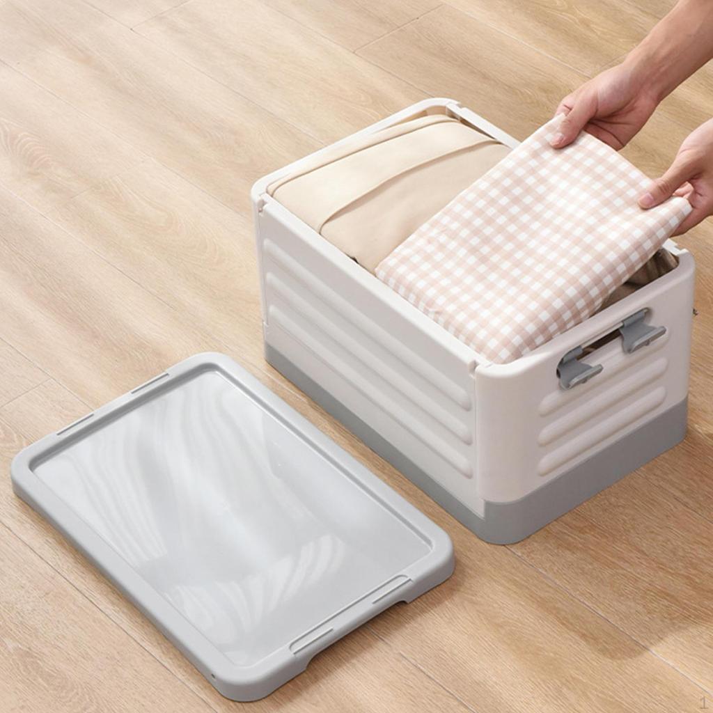 Контейнер для хранения с колесами и ручкой, ящик на колесиках, складная крышка, хозяйственная тележка, ящик для