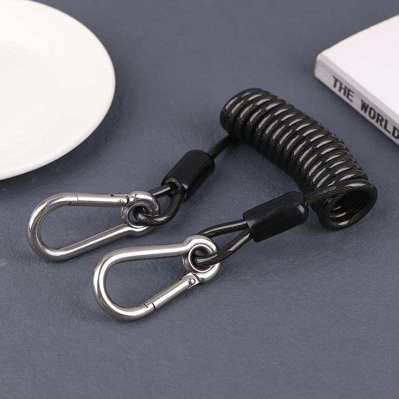 1,2 м трос для рыболовной удочки, спиральная пружина, защита от потери, эластичный шнур, трос, пружина, инструмент для предотвращения падения удочки