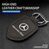 CDX1 Hot 2026 New For Benz Car Keychain Key Holder Shield Leather Key Rings Pendant For Mercedes Benz W202 W212 W126 W140 W168 W177 C