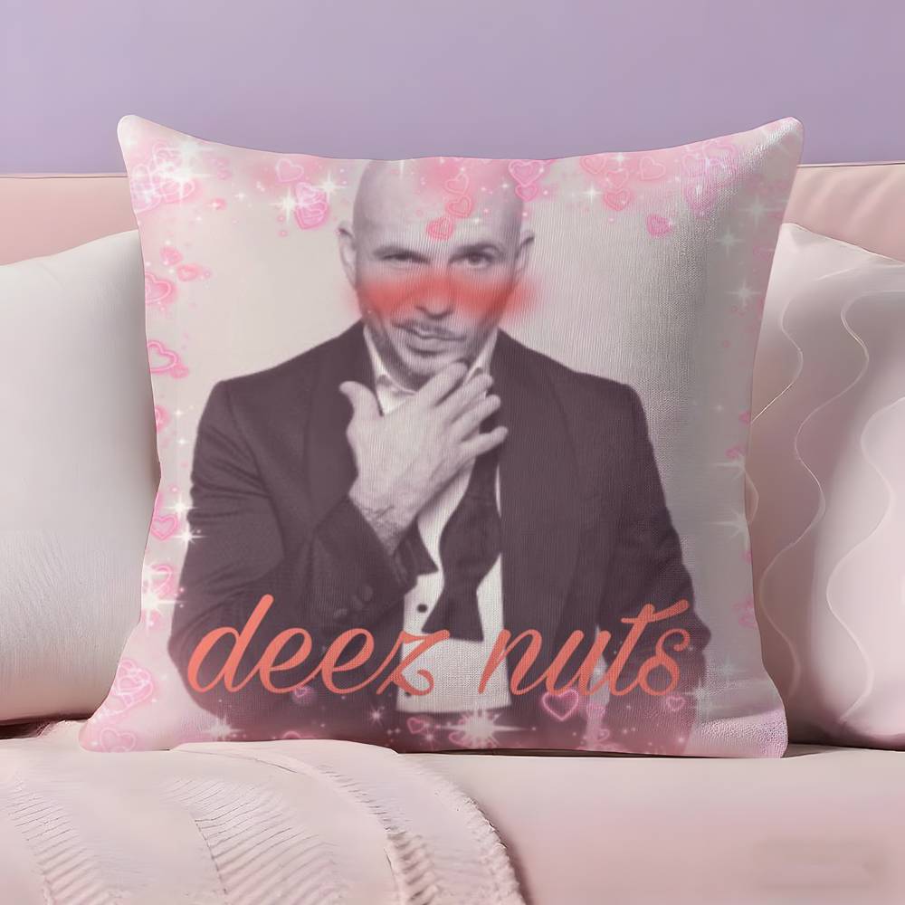 Rapper singer PPitbull Pillow Case Ultra Soft Skin Friendly Fabric Cloud Like Comfort Concealed Zipper