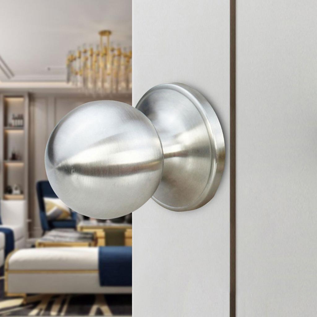 Круглая вращающаяся ручка из нержавеющей стали, круглая ручка для двери, неблокируемая, для прихожей, шкафа, простая в использовании