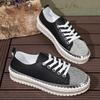 Fashion Plus Size 43 Women's Casual Flat Shoe 2025 New Style Rhinestone Design Woman Sneakers Comfortable Platform Shoe