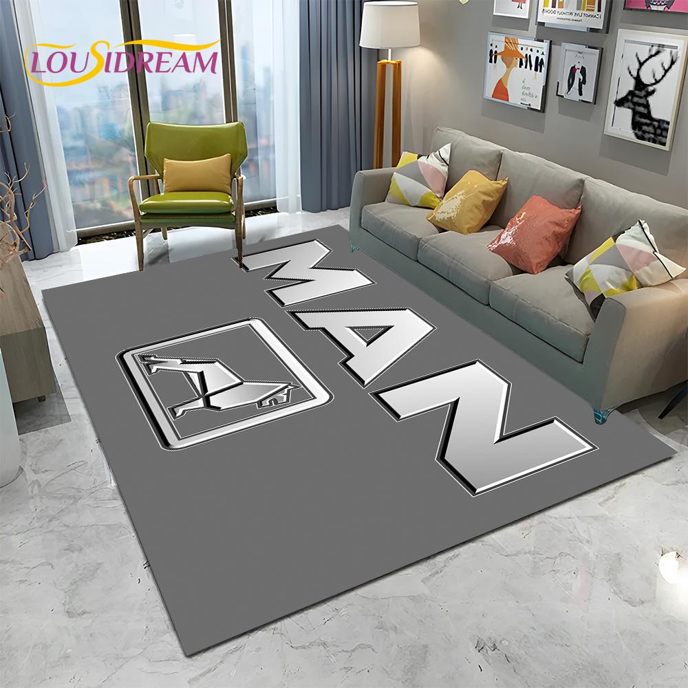 Man Truck Logo Series 3D Печать HD Ковер Ковер для Дома Гостиная Спальня Диван Коврик Декор, детский коврик Нескользящий напольный коврик