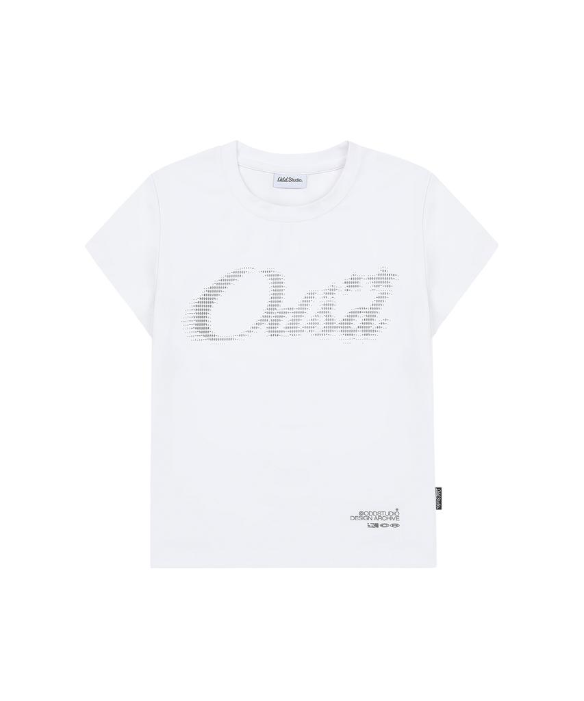 ODDSTUDIO Odsd Футболка с коротким рукавом Ascii - Белый