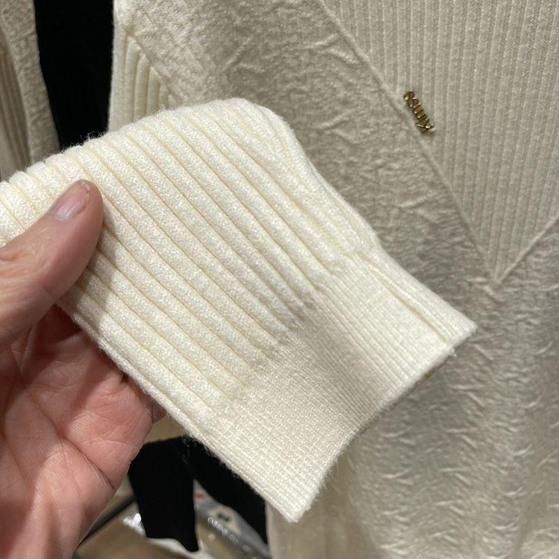 Свободный свитер женский с полувысоким воротником, теплый свитер женский, осенне-зимний вязаный свитер, базовый пуловер