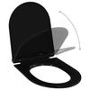 VidaXL Soft-Close Toilet Seat Quick Release Black