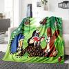 1pc Butterflies Friends Flannel Blanket,Ultra Soft Warm Plush Throw for Home Bedroom Bed Sofa Cover Camping Picnic Gift Y7248