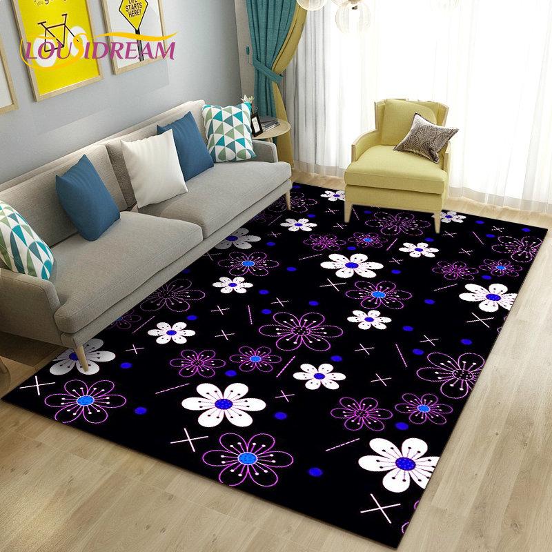 3D коврик в виде гриба, цветка, растения, листа, ковер для гостиной, спальни, дивана, коврик для украшения, кухонный нескользящий напольный коврик