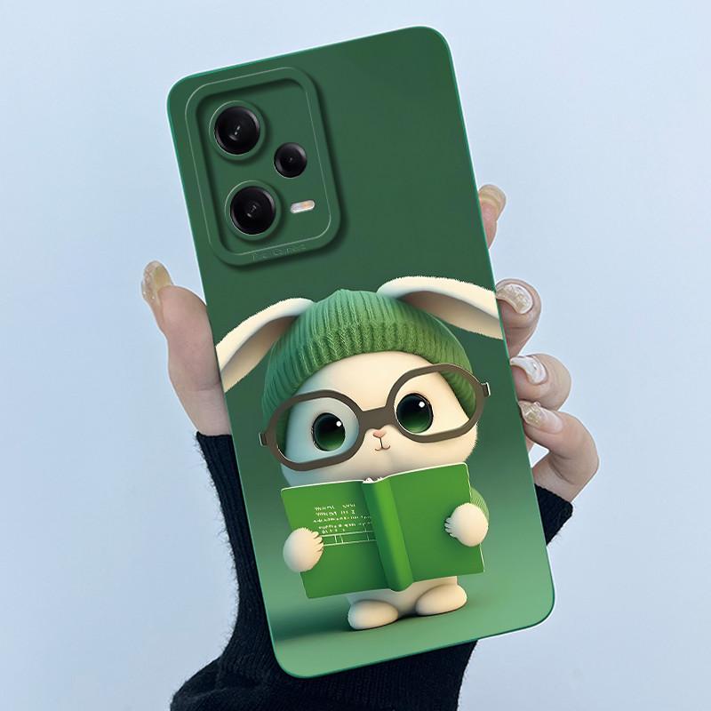Забавный Милый Мультяшный Кот Чехол для Телефона для Xiaomi POCO X5 F5 Pro Квадратный Жидкий Силикон Защита Камеры Мягкая Задняя Крышка Оболочка Capa