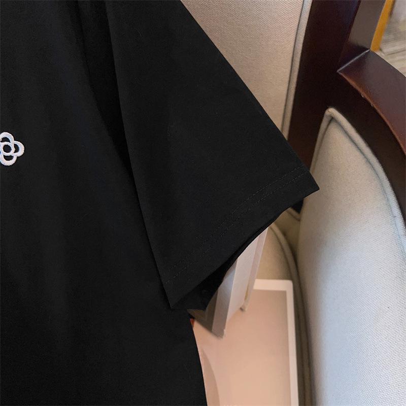 Новая женская футболка большого размера, свободная, стройнящая, с длинным рукавом (Доступно в 200/300/350 цзиней) 9117