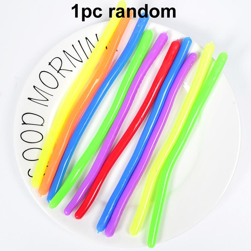 1-6 шт. Забавный единорог, червь, лапша, игрушки-непоседа, растягивающаяся веревка, TPR веревка, антистрессовые игрушки, игрушка для снятия стресса, аутизм, вентиляция