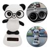 Gift Solar Power Panda Ornament Plastic Car Pendant New Car Dashboard Ornament  Car