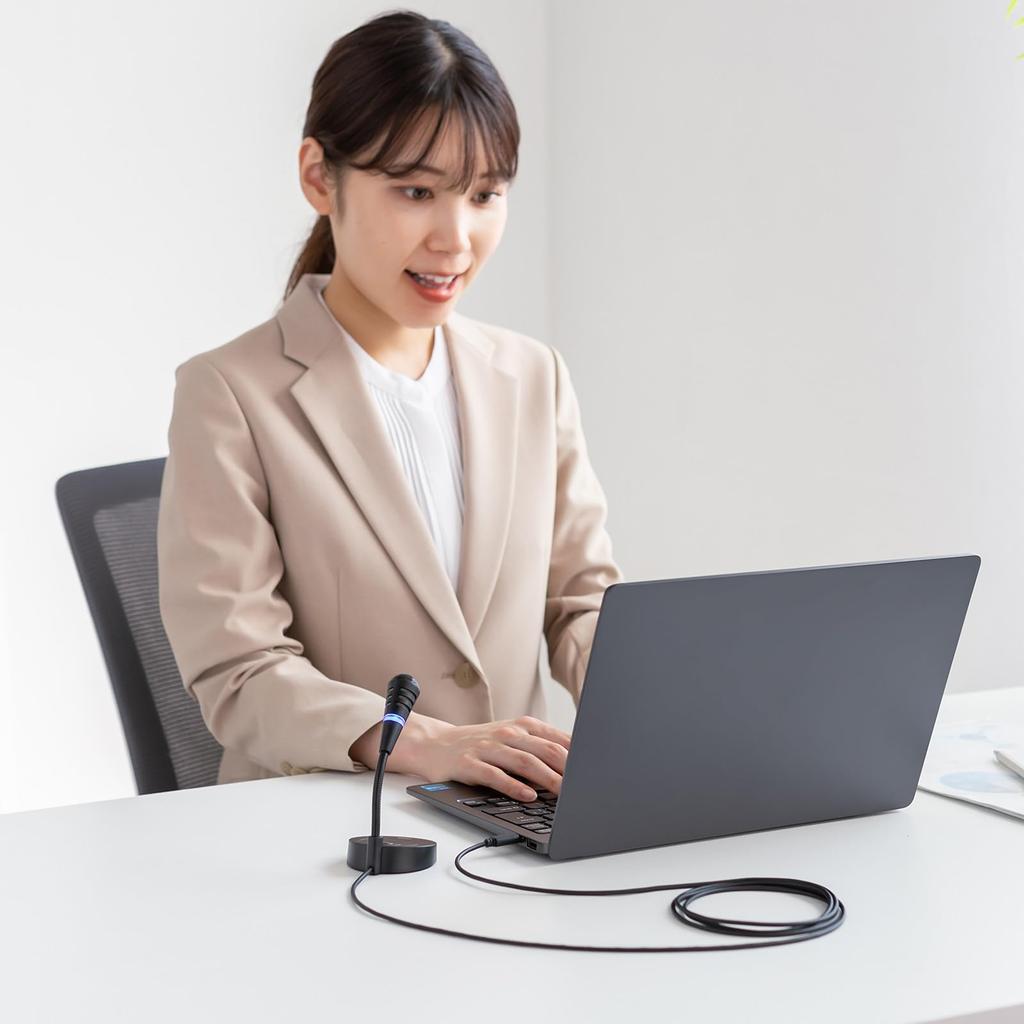 SANWA SUPPLY USB Type-C Microphone MM-MCTC01BK