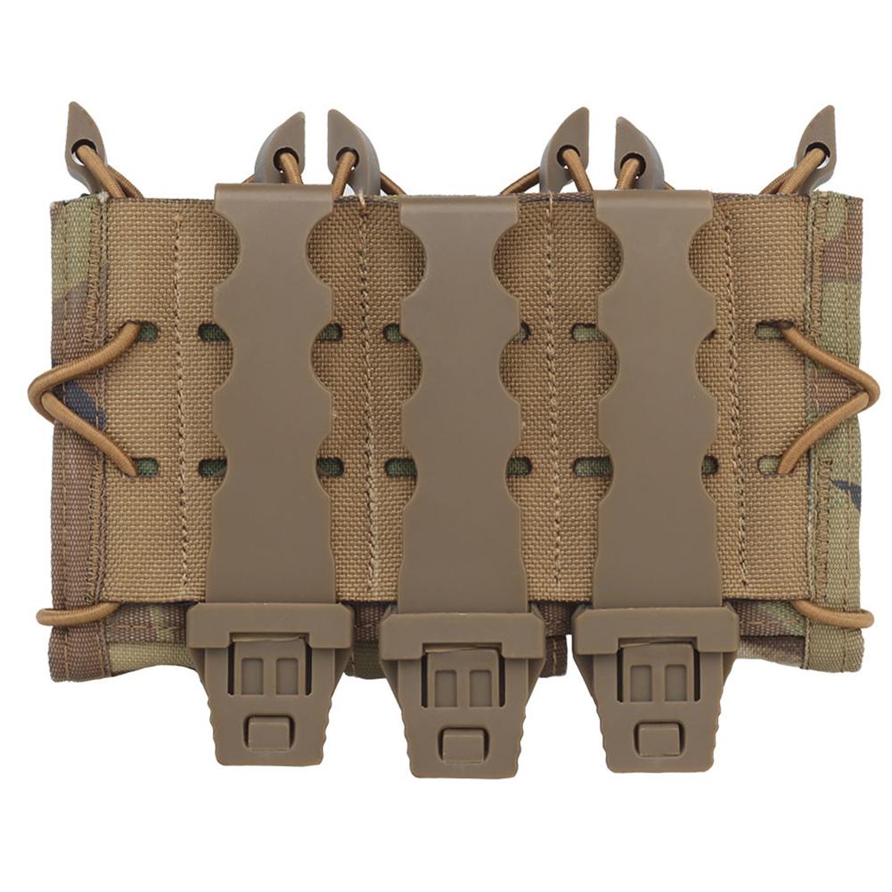 Прочный тройной 9-миллиметровый чехол для журналов Molle с открытым верхом, эластичный регулируемый держатель для магазинов