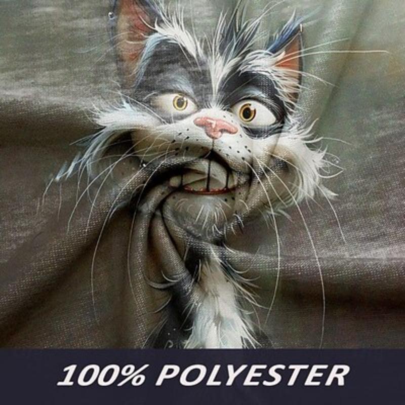 Футболка с принтом Cat Funny Designer Retro Vintage для мужчин, повседневная футболка с длинным рукавом и круглым вырезом