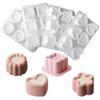 6-Cell Heart-Shaped Flower or Star Design With Concave Top French Mousse Mould Silicone Cake Mold Soap Candle Mold Baking Tools