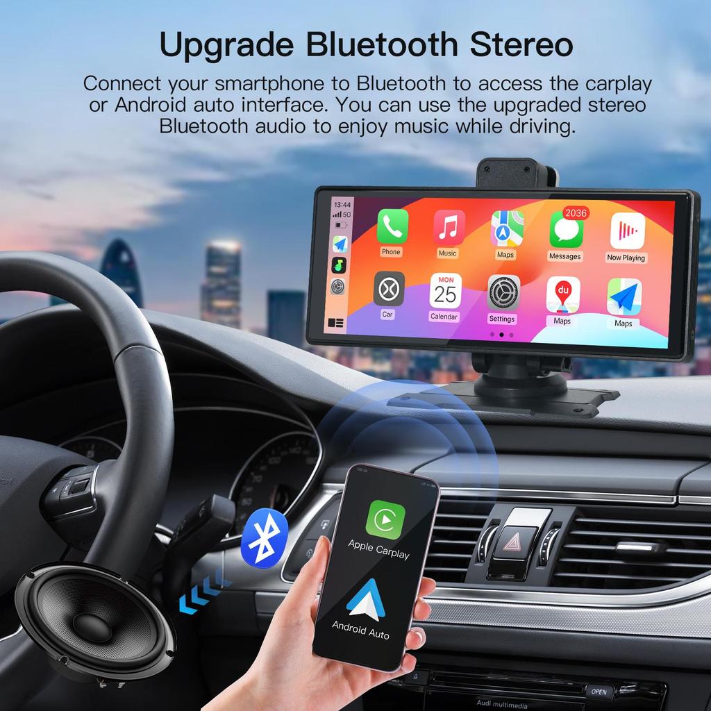 [carabc] 9,3-дюймовый экран Carplay для автомобильной стереосистемы с сенсорным экраном Full HD с Carplay и Android Auto